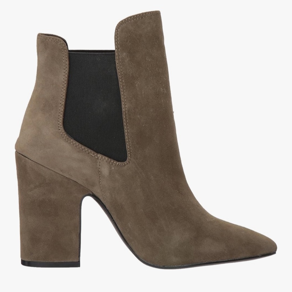 Chinese Laundry Kristin Cavallari womens Starlight Ankle Bootie Olive Suede sz 6 - Picture 2 of 14